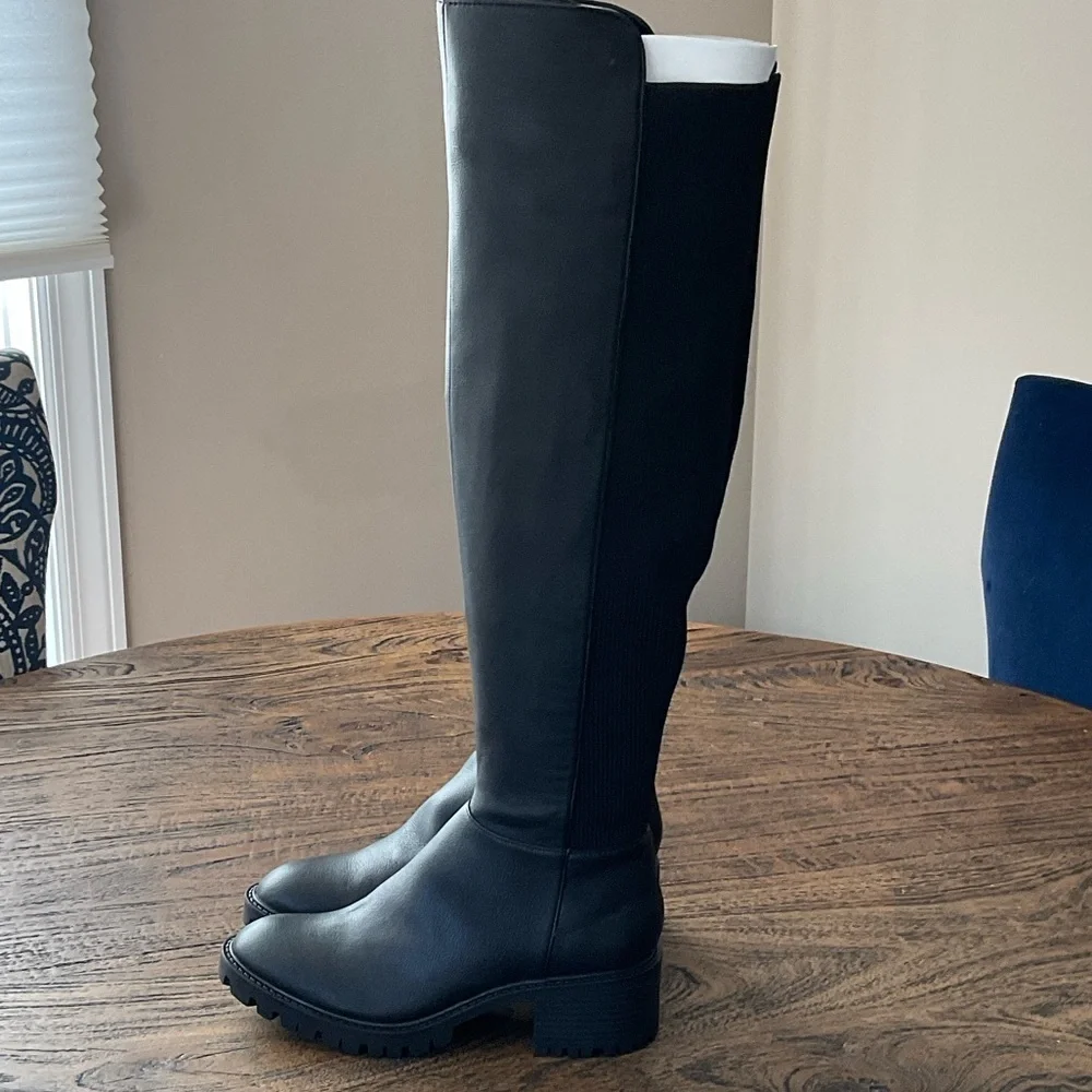 Kenneth Cole Black Over the Knee Boots